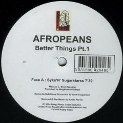 Afropeans - Afropeans - Better Things (Part 2) - Feel The Rhythm