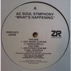 Ac Soul Symphony - Ac Soul Symphony - What's Happening - Z Records