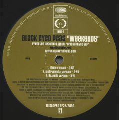 Black Eyed Peas - Black Eyed Peas - Weekends - Interscope