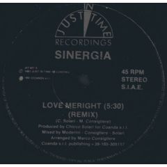 Sinergia - Sinergia - Love Meright - Just In Time Recordings