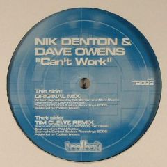 Nik Denton & Dave Owens - Nik Denton & Dave Owens - Can't Work - Toolbox