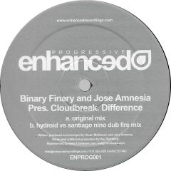 Binary Finary & Jose Amnesia Pres. Cloudbreak - Binary Finary & Jose Amnesia Pres. Cloudbreak - Difference - Enhanced Progressive