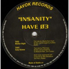 PHarmacy/Charlie Don't Surf - PHarmacy/Charlie Don't Surf - Insanity EP - Havok