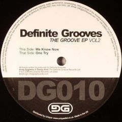 Definite Grooves - Definite Grooves - The Groove EP 2 - Definite Grooves
