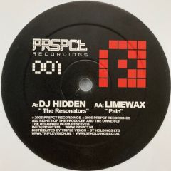 DJ Hidden / Limewax - DJ Hidden / Limewax - Resonators / Pain - Prspct Recordings
