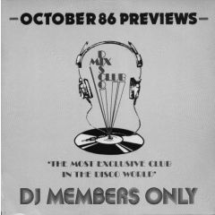 Various Artists - Various Artists - October 86 Previews - DMC
