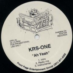 Krs-One - Krs-One - Ah Yeah - Front Page Entertainment