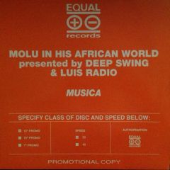 Deep Swing & Luis Radio Presents Molu In His African World - Deep Swing & Luis Radio Presents Molu In His African World - Musica - Equal Records