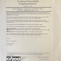 Carlos Fauvrelle - Carlos Fauvrelle - Operator - Choo Choo