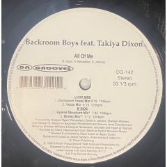 Backroom Boys Featuring Takiya Dixon - Backroom Boys Featuring Takiya Dixon - All Of Me - Da Grooves