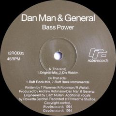 Dan Man & General - Dan Man & General - Bass Power - Robs Records