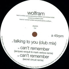 Wolfram - Wolfram - Talking To You / Can't Remember (Remixes) - DFA