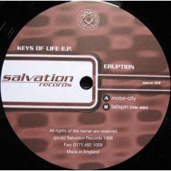 Eruption - Eruption - Keys Of Life E.P. - Salvation Records