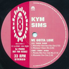 Kym Sims - Kym Sims - We Gotta Love - Pulse-8 Records