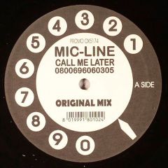 Mic-Line - Mic-Line - Call Me Later - Oxyd Records