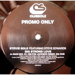 Stevie Sole Feat. Steve Edwards - Stevie Sole Feat. Steve Edwards - Big Strong Love - Clubsole