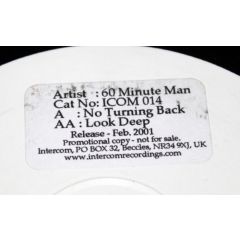 60 Minute Man - 60 Minute Man - No Turning Back / Look Deep - Intercom Recordings