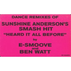 Sunshine Anderson - Sunshine Anderson - Heard It All Before (House Mixes) - Atlantic