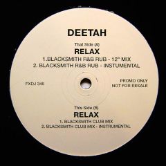 Deetah - Deetah - Relax (Blacksmith) - Ffrr