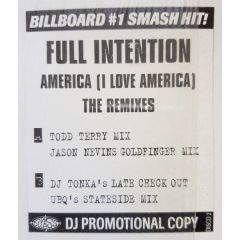 Full Intention - Full Intention - America (I Love America) The Remixes - Stress Records