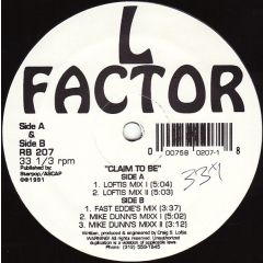 L Factor - L Factor - Claim To Be - Rhythm Beat