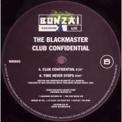 The Blackmaster - The Blackmaster - Club Confidental - Bonzai Uk