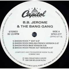 B.B. Jerome & The Bang Gang / Lonnie Gordon - B.B. Jerome & The Bang Gang / Lonnie Gordon - Shock Rock / Gonna Catch You - 	Capitol Records