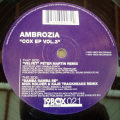 Ambrozia - Cox EP Vol. 3 - 19Box Recordings