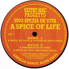 Keithy Mac Progetto - Keithy Mac Progetto - A Spice Of Life (Uno Spezia De Vita) - Labello Dance