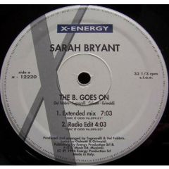 Sarah Bryant - Sarah Bryant - The B. Goes On - X-Energy Records