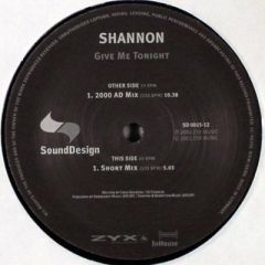 Shannon - Shannon - Give Me Tonight - Sound Design