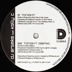 DJ Breaks & Kelly C - DJ Breaks & Kelly C - Tonight - Definitive Dance