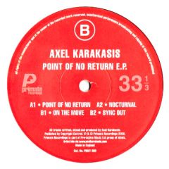 Axel Karakasis - Axel Karakasis - Point Of No Return EP (Red Vinyl) - Primate