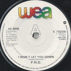 P.H.D. - P.H.D. - I Won't Let You Down - WEA
