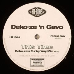 Deko-Ze N Gavo - Deko-Ze N Gavo - This Time - Hi Bias