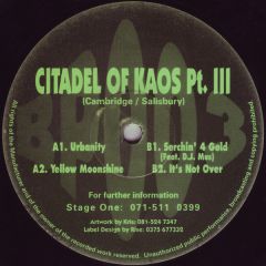 Citadel Of Kaos Pt 3 - Citadel Of Kaos Pt 3 - Urbanity / Yellow Moonshine - Boombastic Plastic 3
