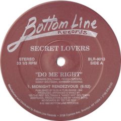Secret Lovers - Secret Lovers - Do Me Right - Bottom Line