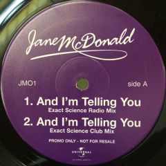 Jane Mcdonald - Jane Mcdonald - And I'm Telling You / To Sir With Love - Universal Music