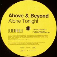 Above & Beyond - Above & Beyond - Alone Tonight (Ronski Speed Remixes) - Euphonic
