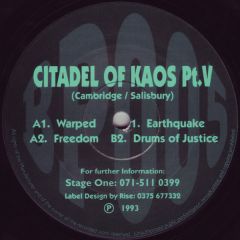 Citadel Of Kaos Pt 5 - Citadel Of Kaos Pt 5 - Warped / Freedom / Earthquake - Boombastic Plastic 5