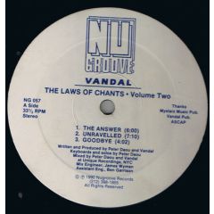 Vandal - Vandal - The Laws Of Chants (Vol Two) - Nu Groove