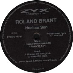 Roland Brant - Roland Brant - Nuclear Sun - ZYX