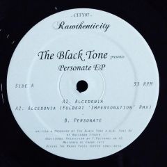 The Black Tone - The Black Tone - Personate EP - Rawthenticity