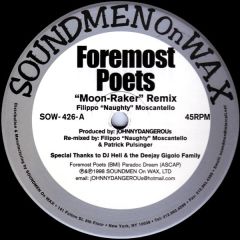 Foremost Poets - Foremost Poets - Moon-Raker (Remixes) - Soundmen On Wax