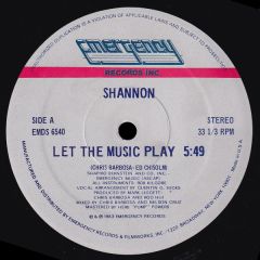 Shannon - Shannon - Let The Music Play - Emergency