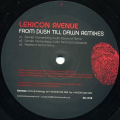 Lexicon Avenue - Lexicon Avenue - From Dusk Til Dawn (Remixes) - Forensic 