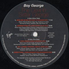 Boy George - Boy George - The Devil In Sister George EP - Virgin