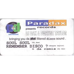  DJ Dax & Dwayne Taylor  -  DJ Dax & Dwayne Taylor  - Mish Mosh EP - Paradax Records