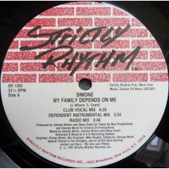 Simone - Simone - My Family Depends On Me - Strictly Rhythm