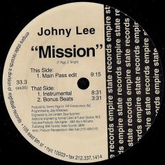 Johny Lee - Johny Lee - Mission - Empire State Records